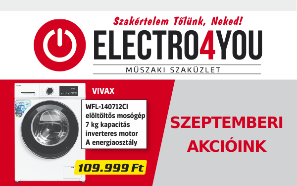 Szeptemberi akciók az ELECTRO4YOU műszaki szaküzletben